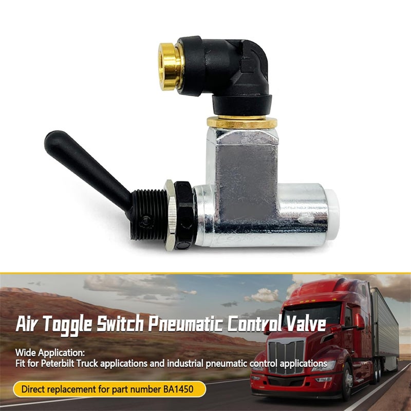 SIDMILE BA14500 Air Toggle Switch Pneumatic Control Valve Fit for Peterbilt Truck - Image 2